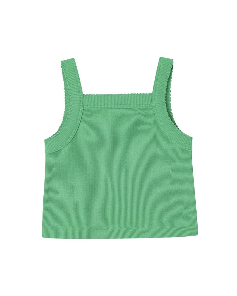 CLASSIC CROPPED SINGLET - VINTAGE GREEN