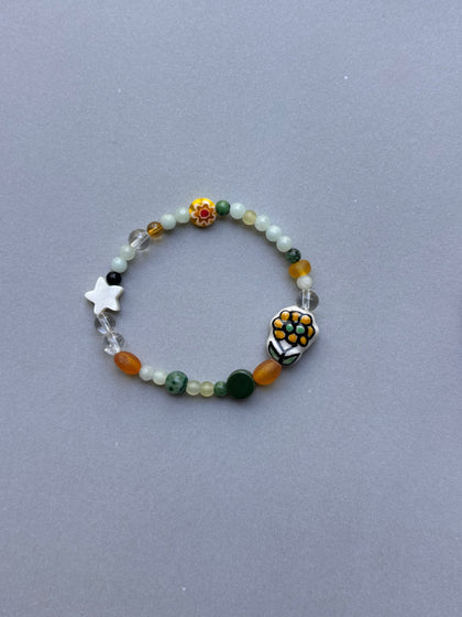 KIDS BRACELET -  FLOWER AND CRYSTALS