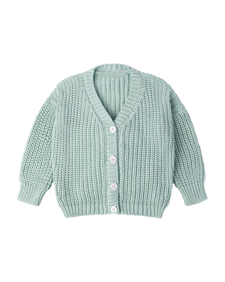 CHUNKY CARDIGAN - SAGE