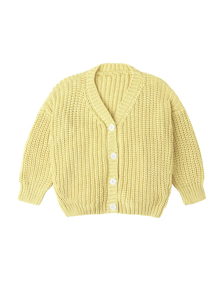 CHUNKY CARDIGAN - LEMON SORBET