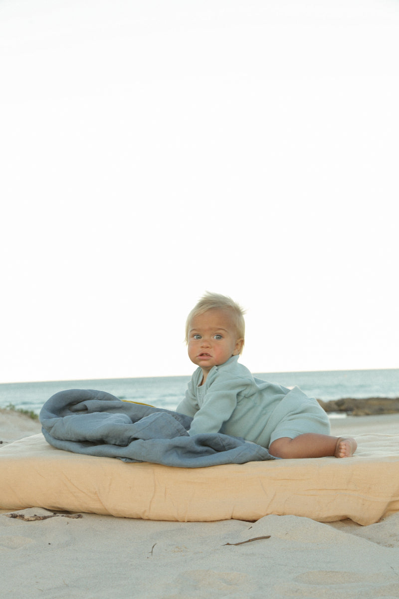 MINI QUILTED DUVET/PLAYMAT - LAKE BLUE