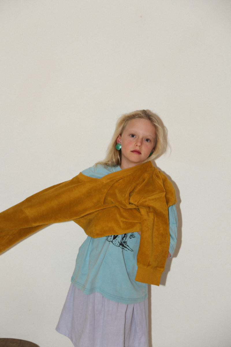 TERRY SWEATSHIRT  - MARIGOLD