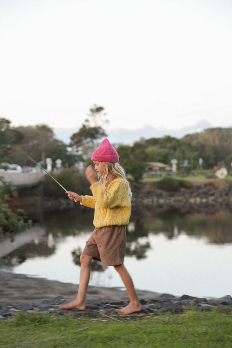 CHUNKY PULLOVER - MIXED YELLOW