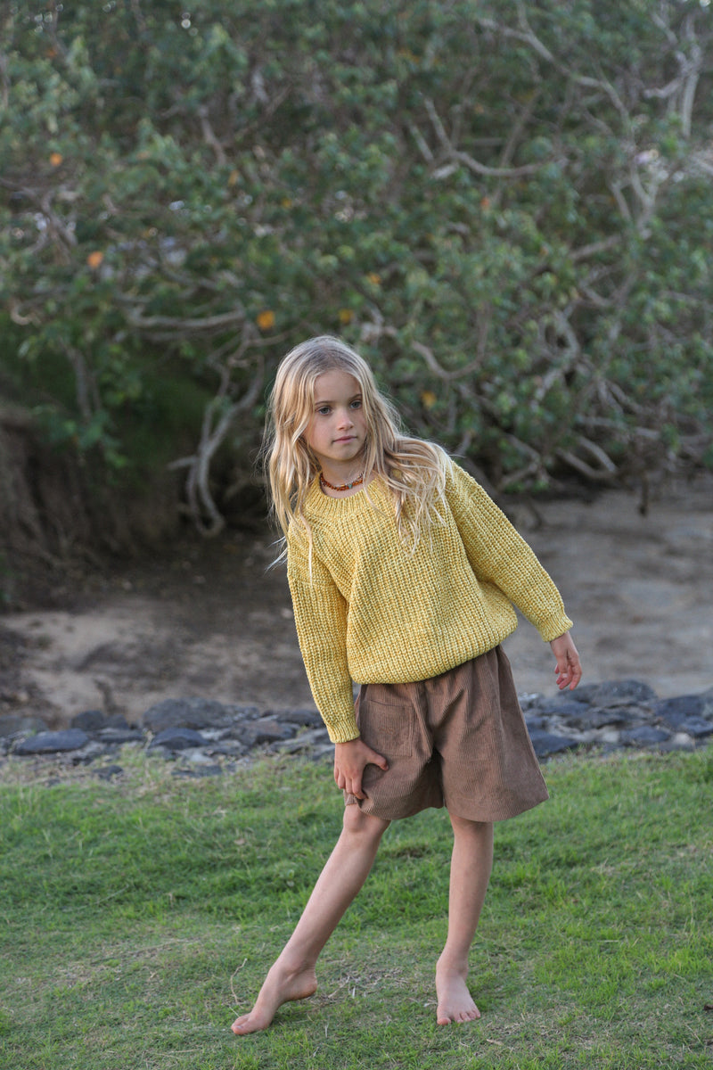 CHUNKY PULLOVER - MIXED YELLOW