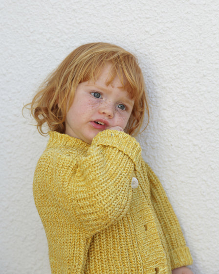 CHUNKY CARDIGAN - YELLOW