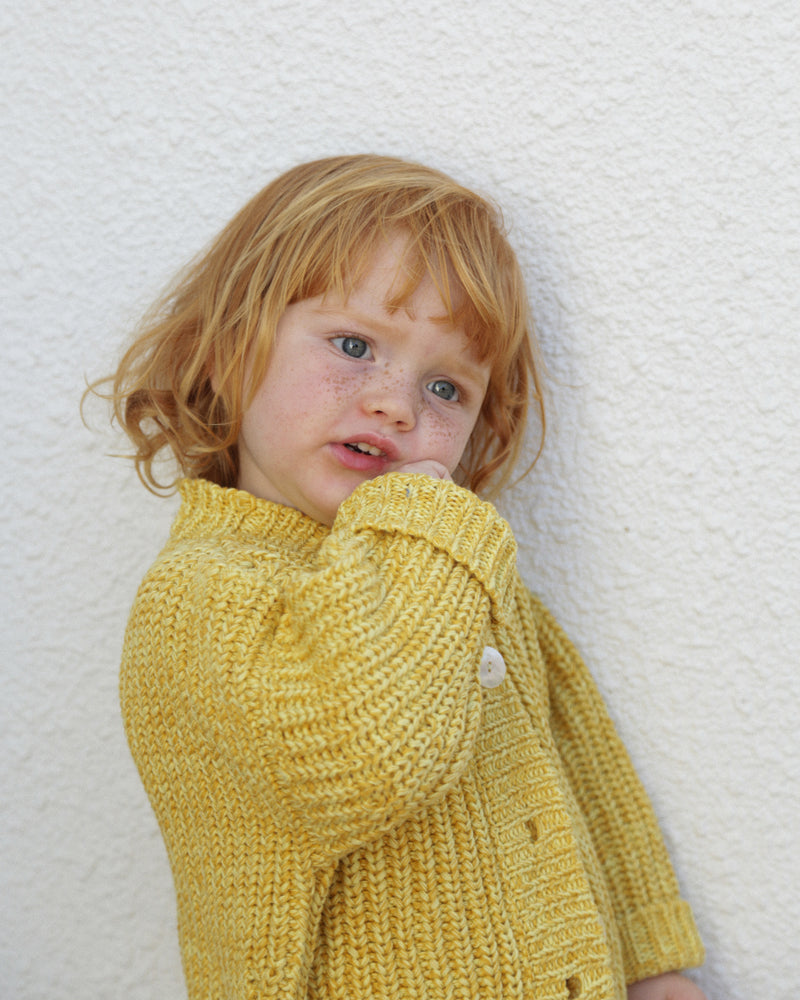 CHUNKY CARDIGAN - YELLOW