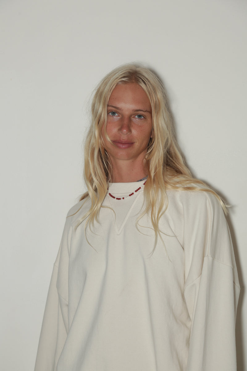 WOMENS SWEATSHIRT <BR> NATURAL
