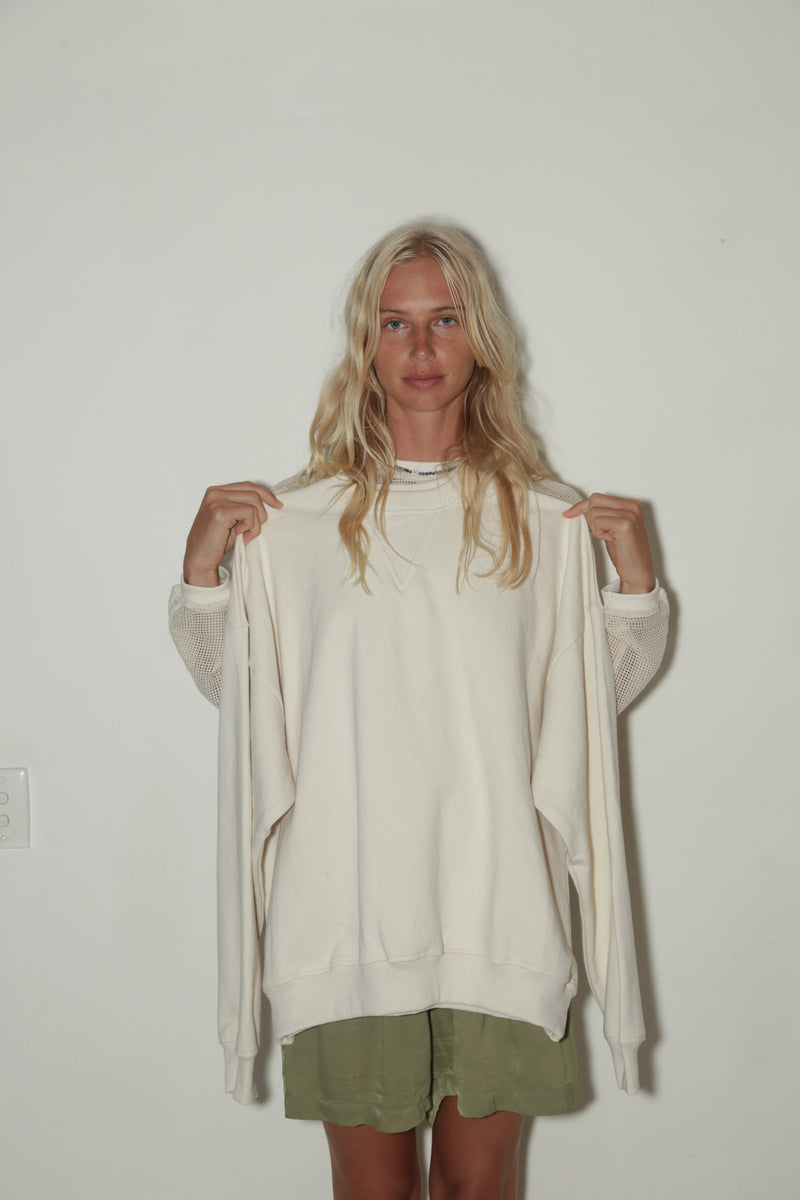 WOMENS SWEATSHIRT <BR> NATURAL