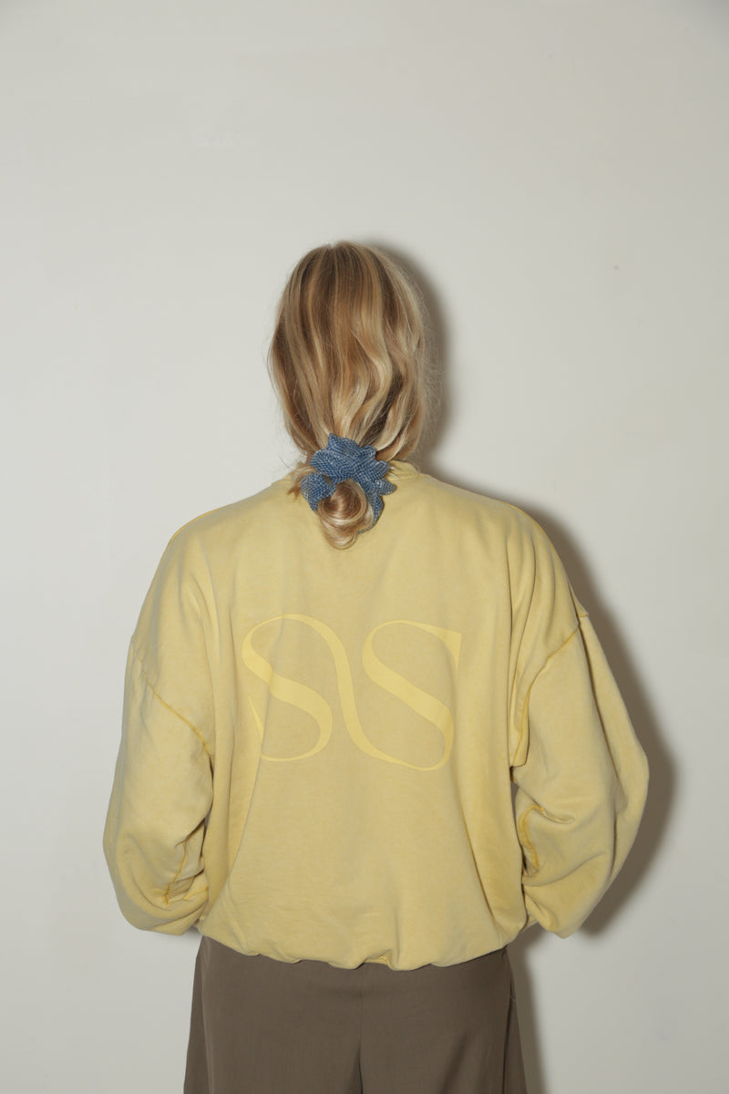 WOMENS LOGO SWEATSHIRT <BR> YELLOW