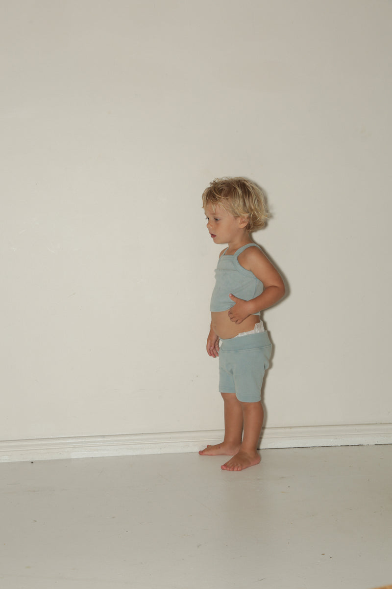 CLASSIC CROPPED SINGLET - BLUE