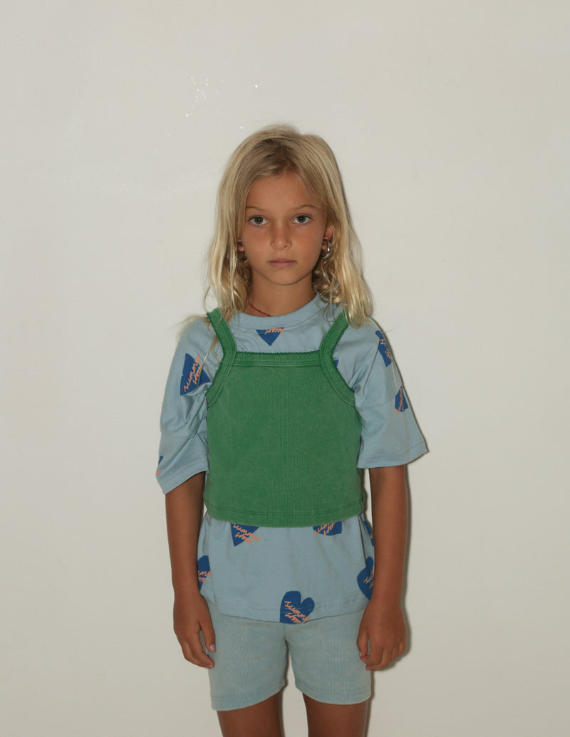 CLASSIC CROPPED SINGLET - VINTAGE GREEN