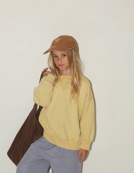 LOGO SWEATSHIRT   - VINTAGE BUTTER
