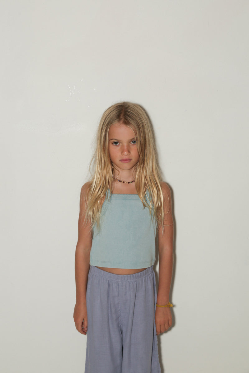 CLASSIC CROPPED SINGLET - BLUE