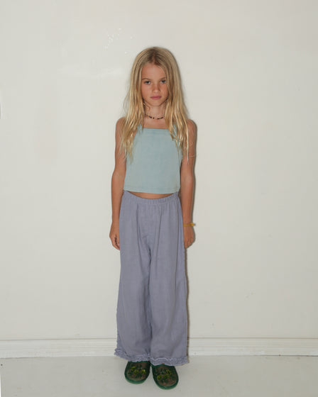 GIRLS FRILL PANT - LAVENDER