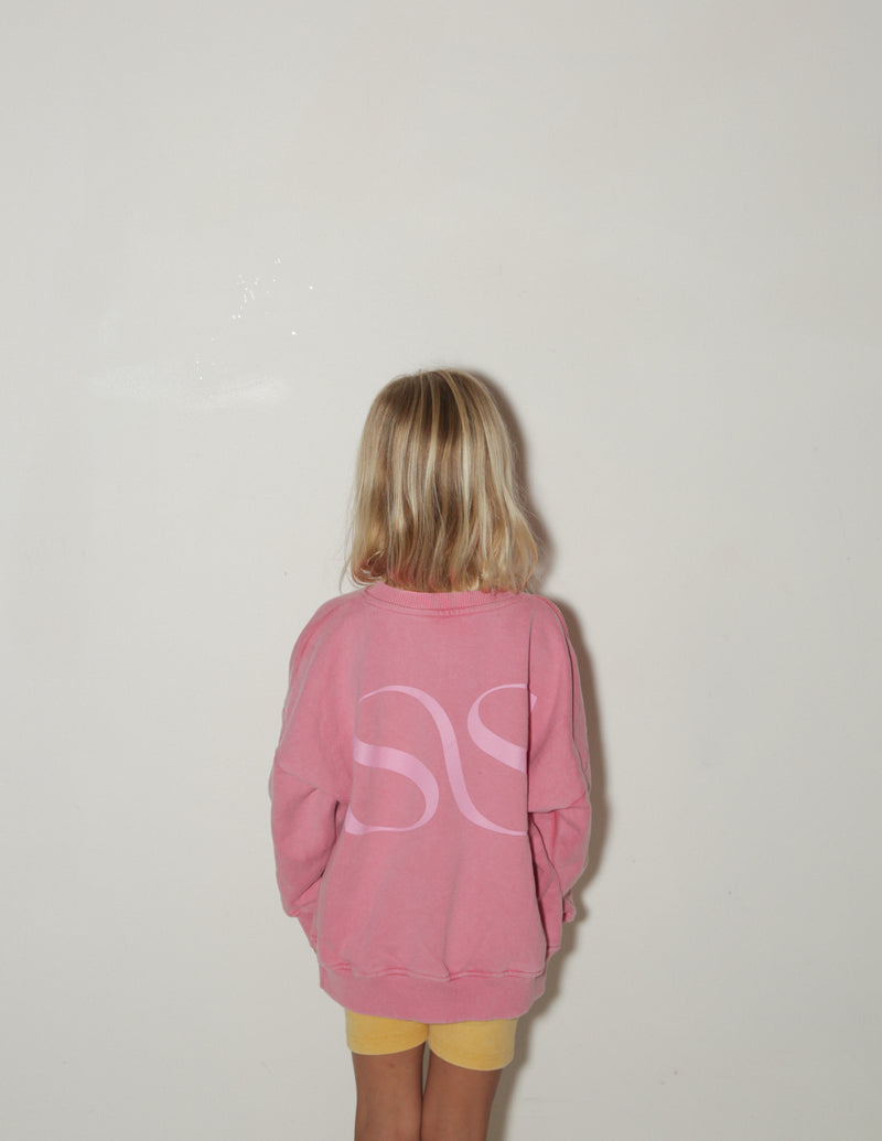 LOGO SWEATSHIRT   - VINTAGE WASHED PINK
