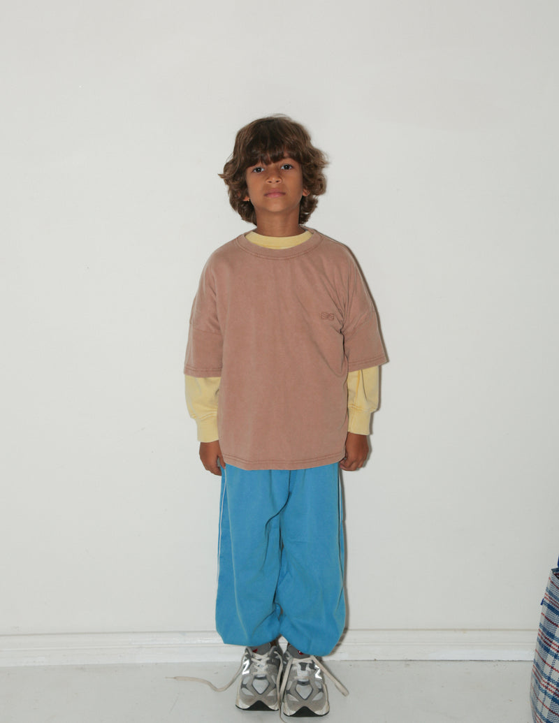 BASIC TEE - SS LOGO <BR> NUDE