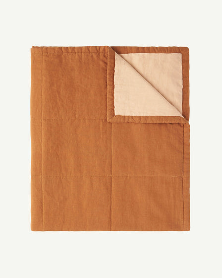 MINI QUILTED DUVET/PLAYMAT - TOBACCO & BISCUIT
